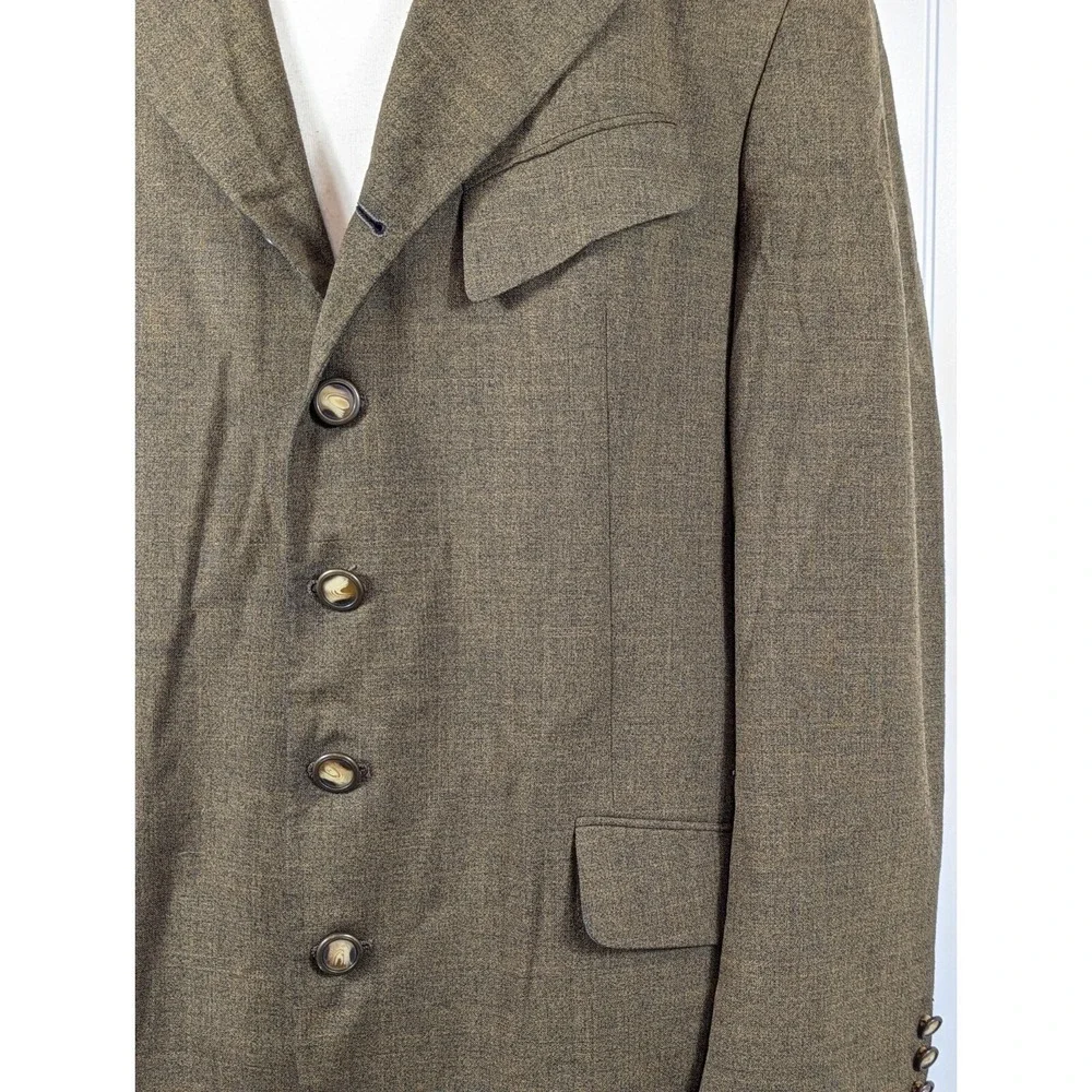 Giuseppe Fellici Blazer Jacket Mens Size 42R Herringbone Brown Pockets Canada‎